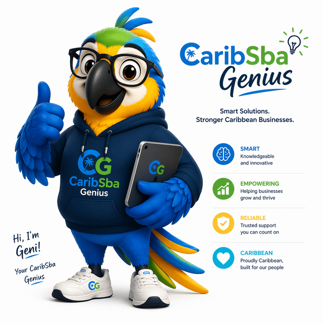 Geni — CaribSba Genius AI mascot
